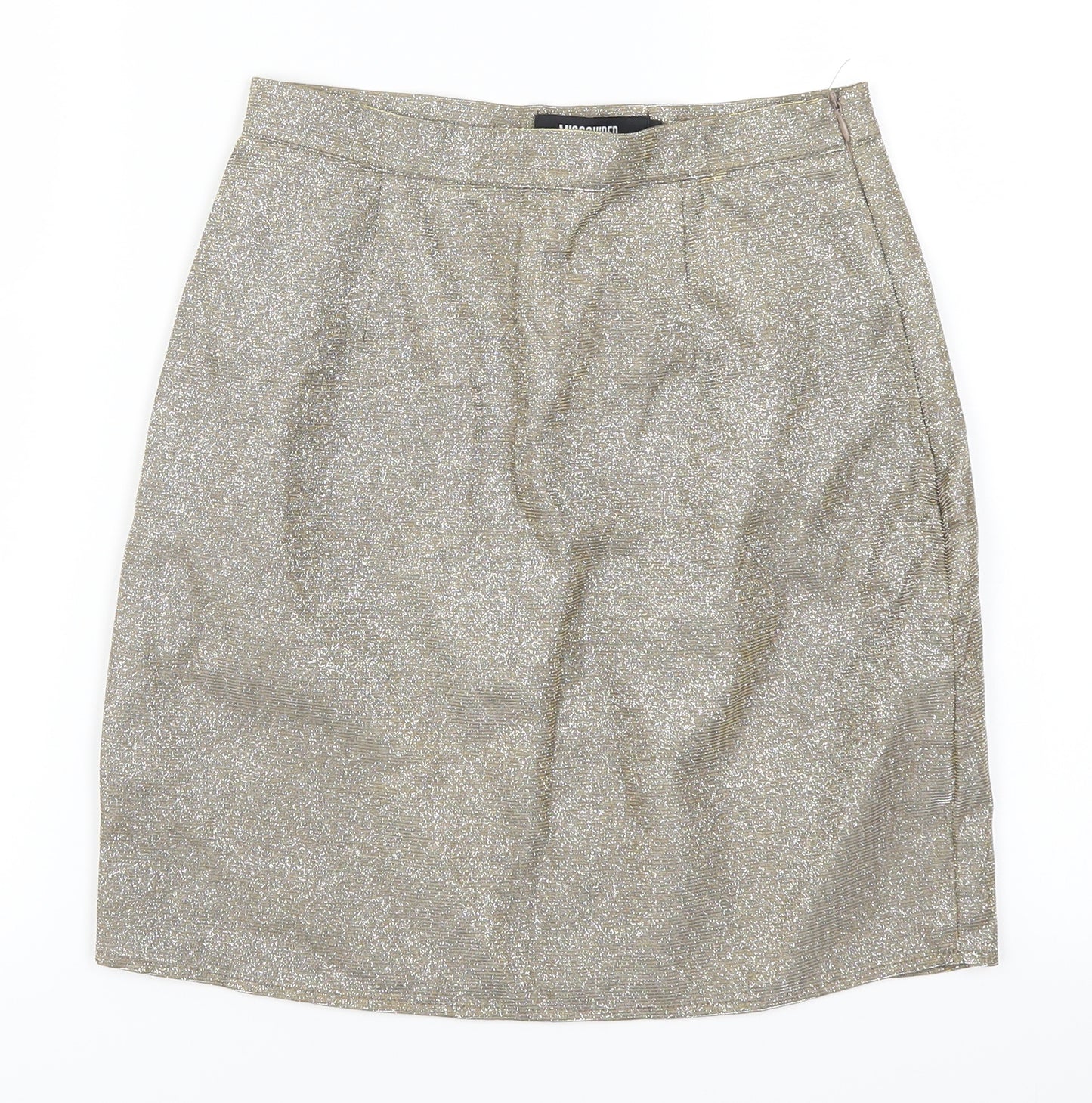 Missguided Womens Gold   Mini Skirt Size 8