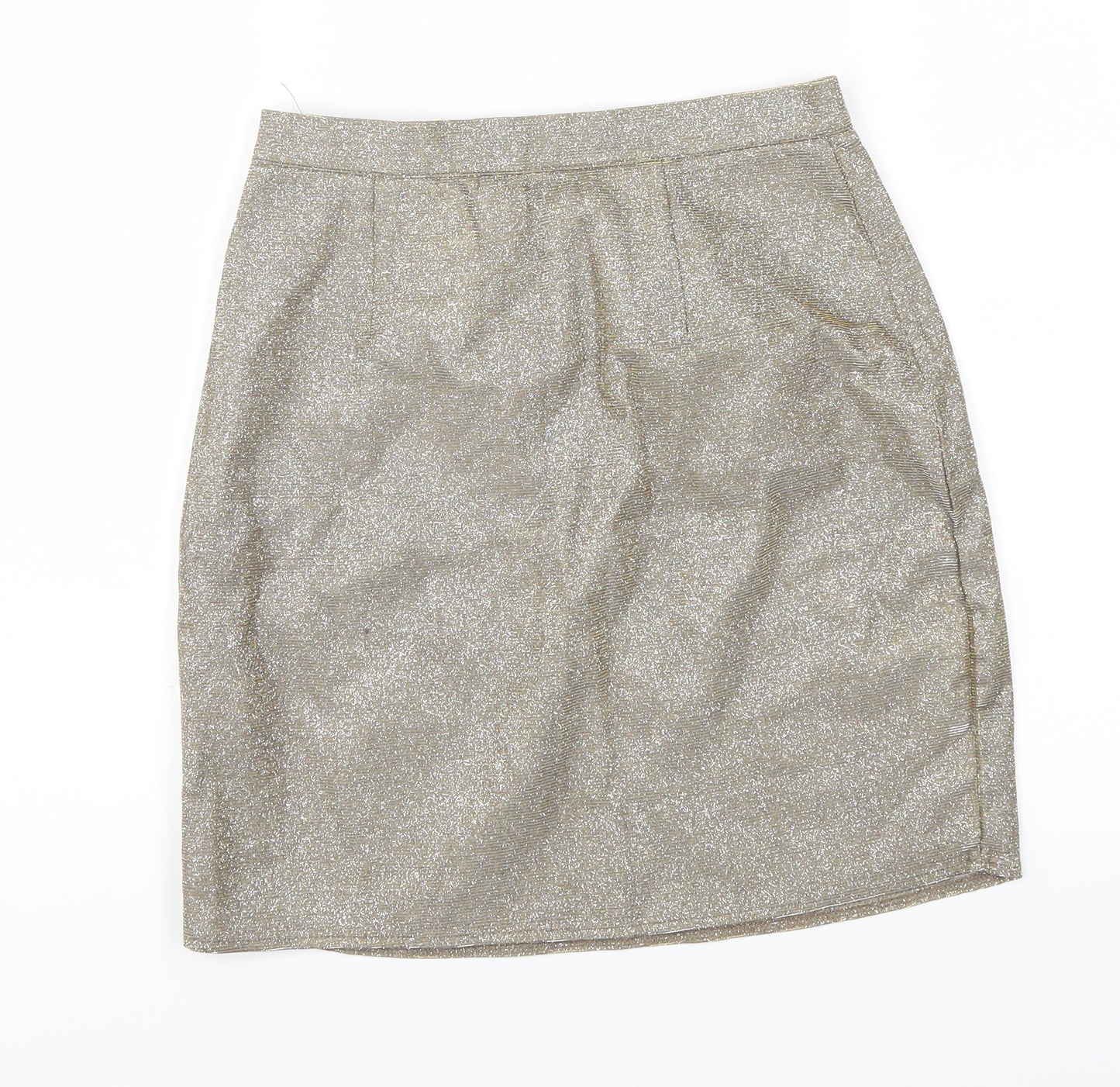 Missguided Womens Gold   Mini Skirt Size 8