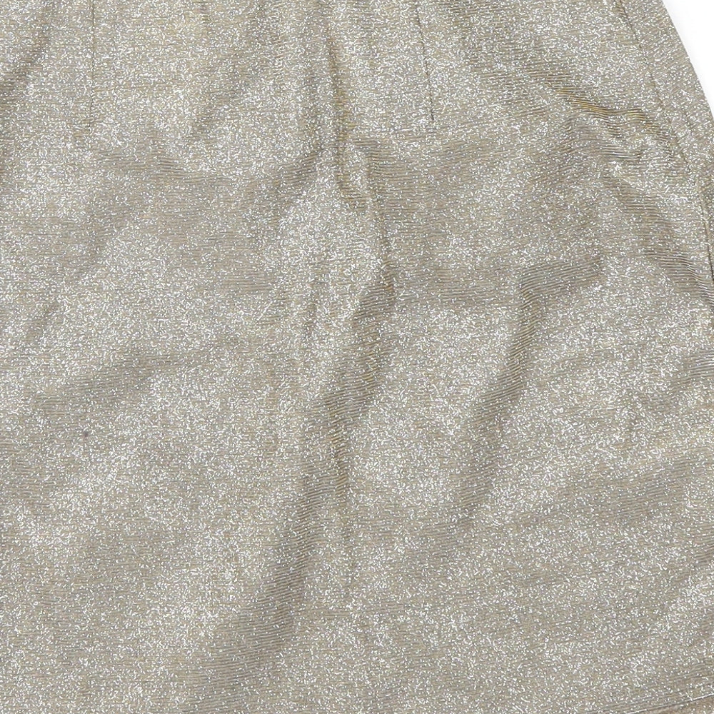 Missguided Womens Gold   Mini Skirt Size 8