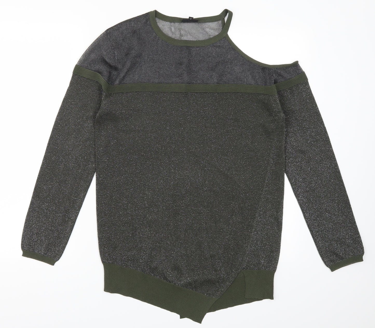 NEXT Womens Green   Pullover Jumper Size 10  - Cut Outs
