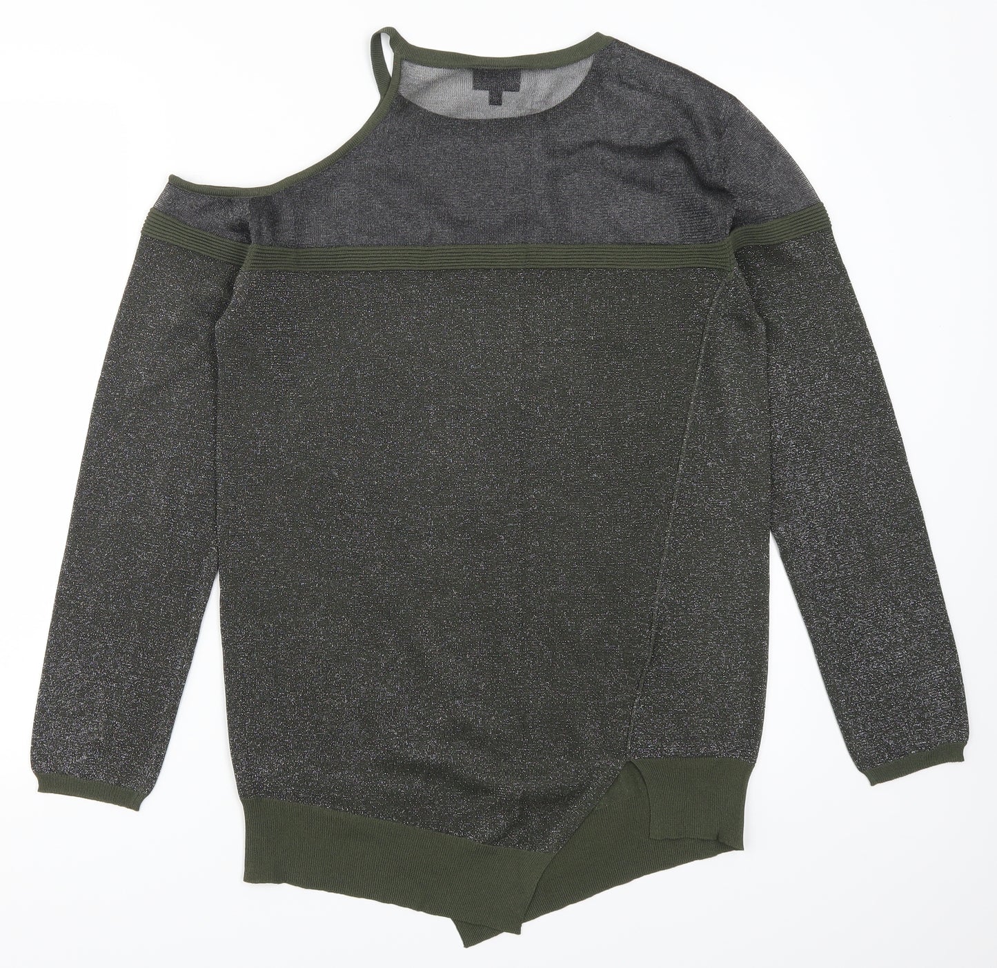 NEXT Womens Green   Pullover Jumper Size 10  - Cut Outs