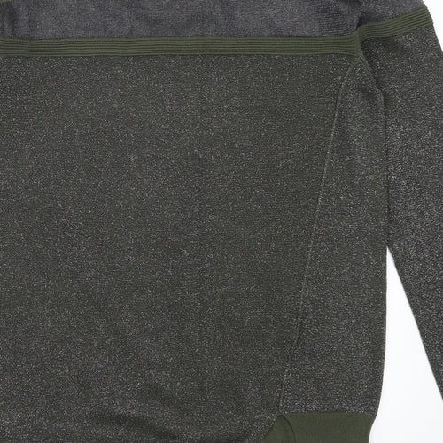 NEXT Womens Green   Pullover Jumper Size 10  - Cut Outs