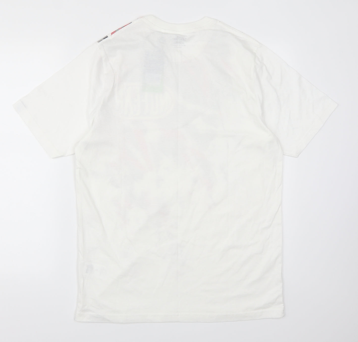 No Fear Mens White    T-Shirt Size S  - Red and Grey Graphic