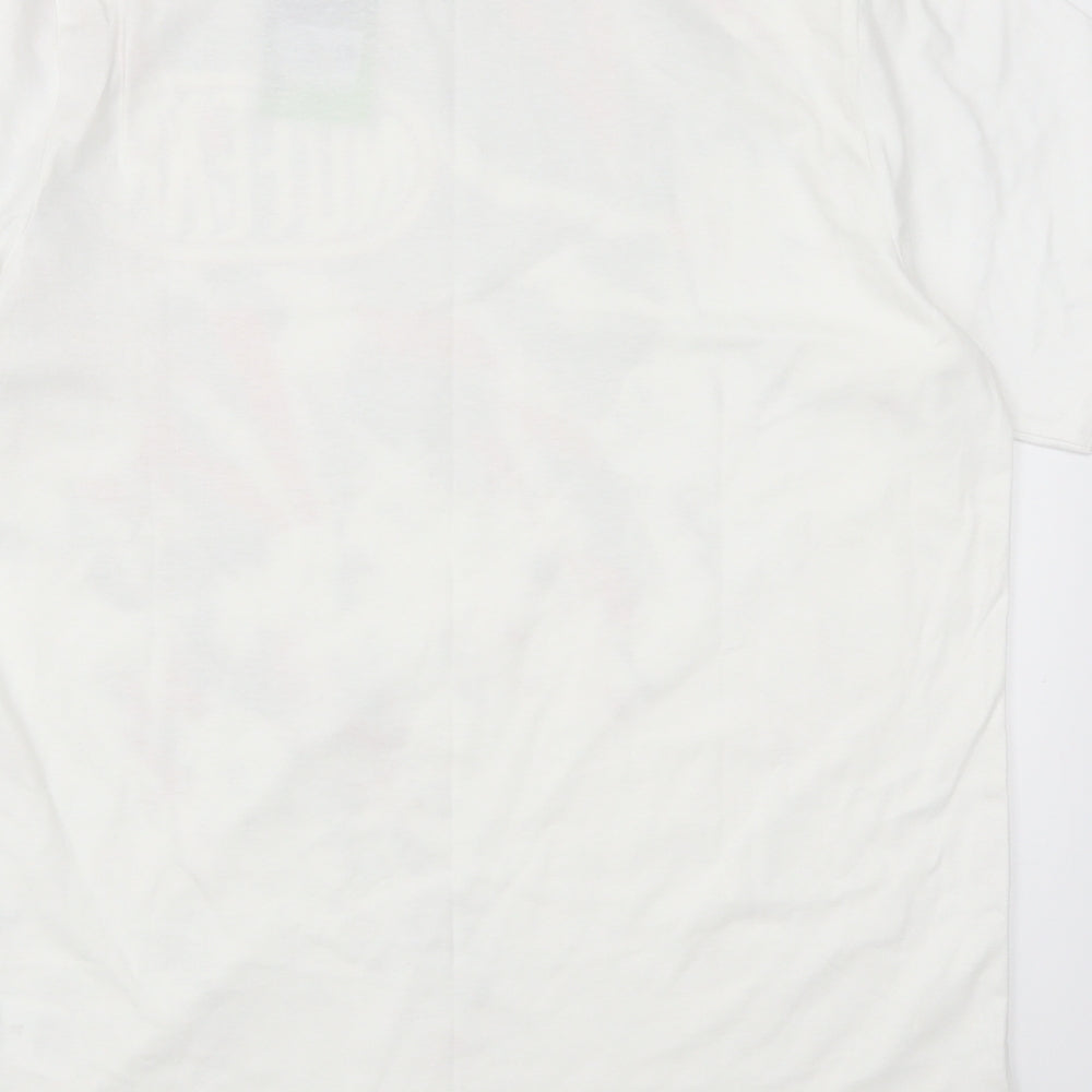 No Fear Mens White    T-Shirt Size S  - Red and Grey Graphic