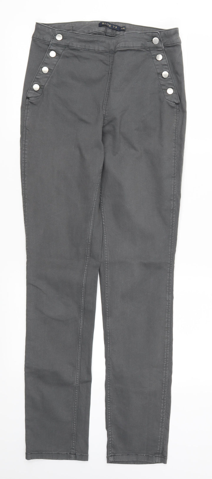 Blue Womens Grey Denim Skinny Jeans Size 10 L29 in