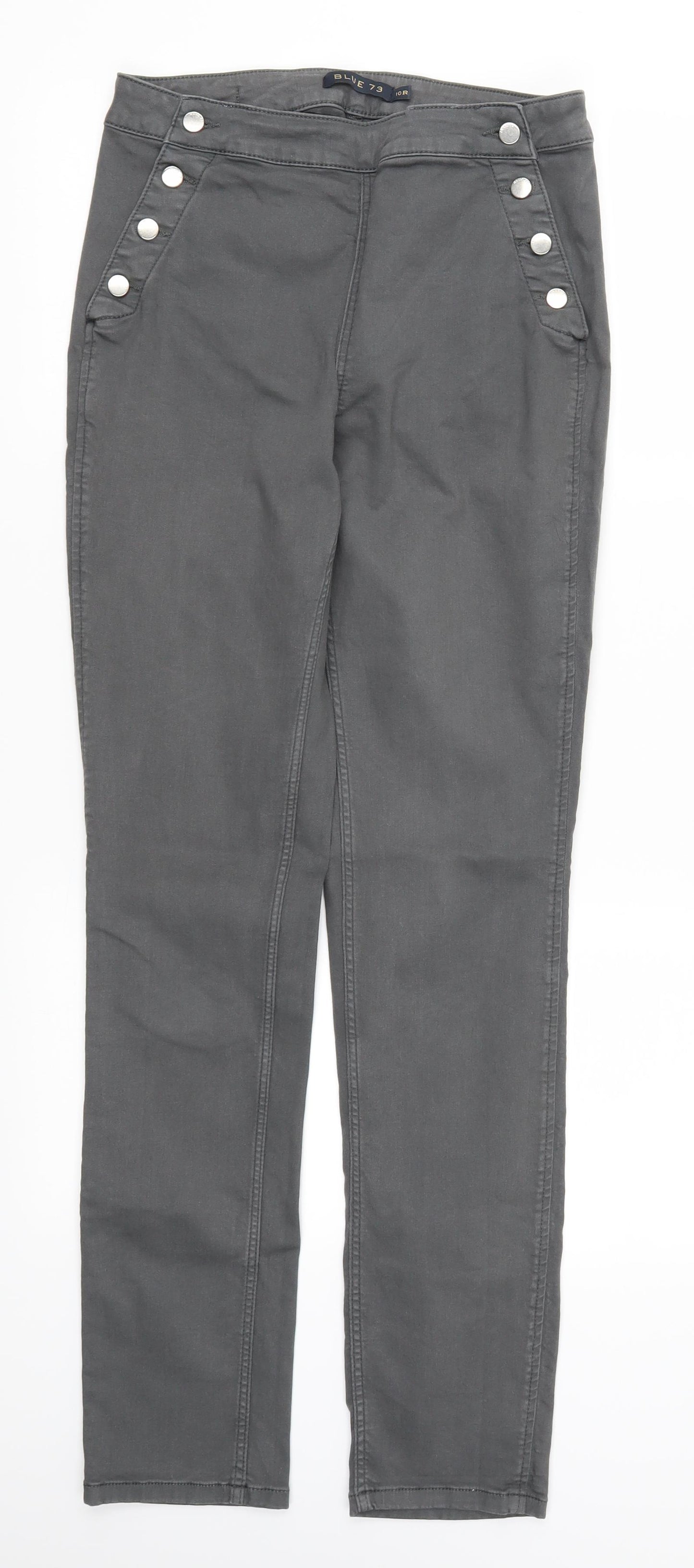 Blue Womens Grey  Denim Skinny Jeans Size 10 L29 in