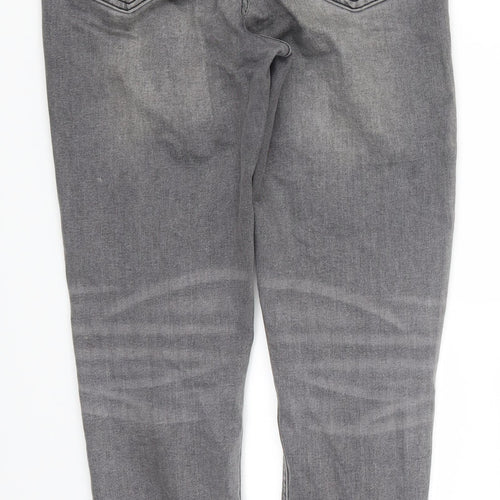 Topshop Womens Grey  Denim Skinny Jeans Size 30 L26 in