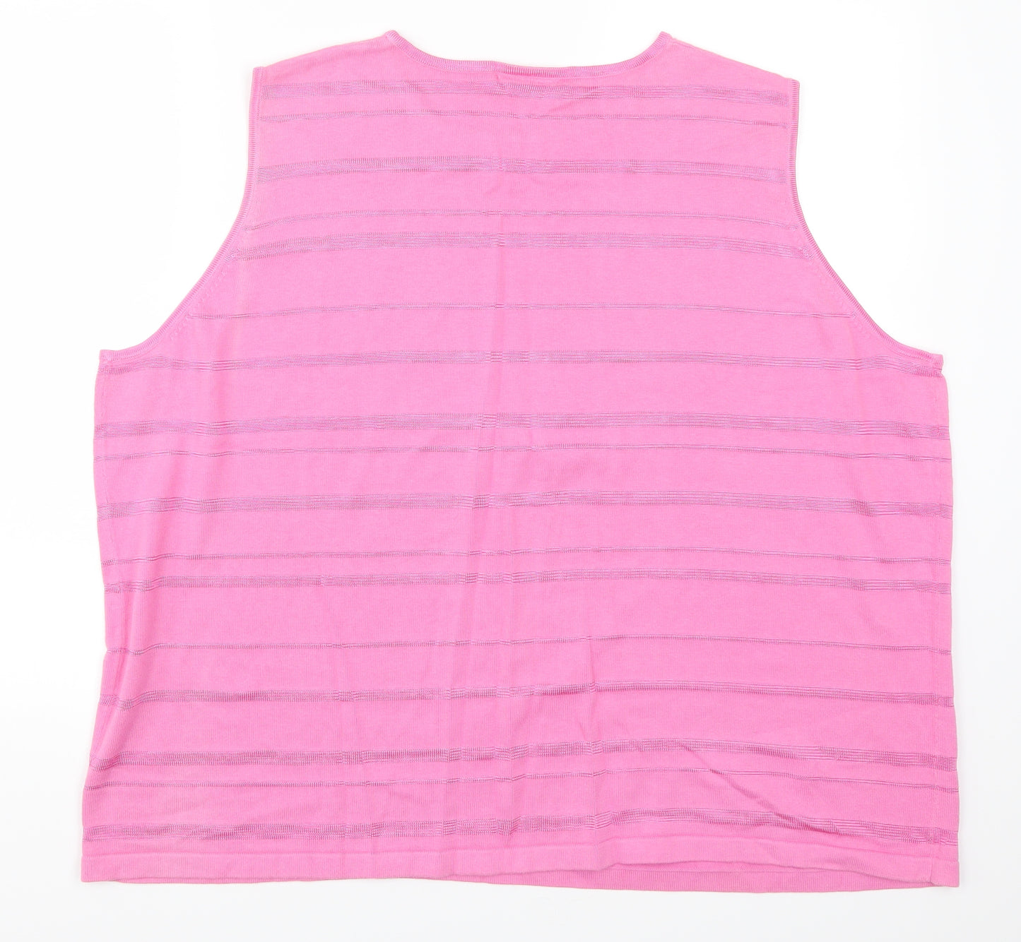 essence Womens Pink Striped  Basic Tank Size 26