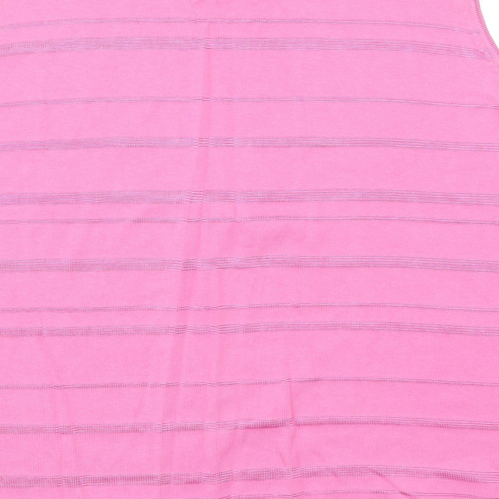 essence Womens Pink Striped  Basic Tank Size 26