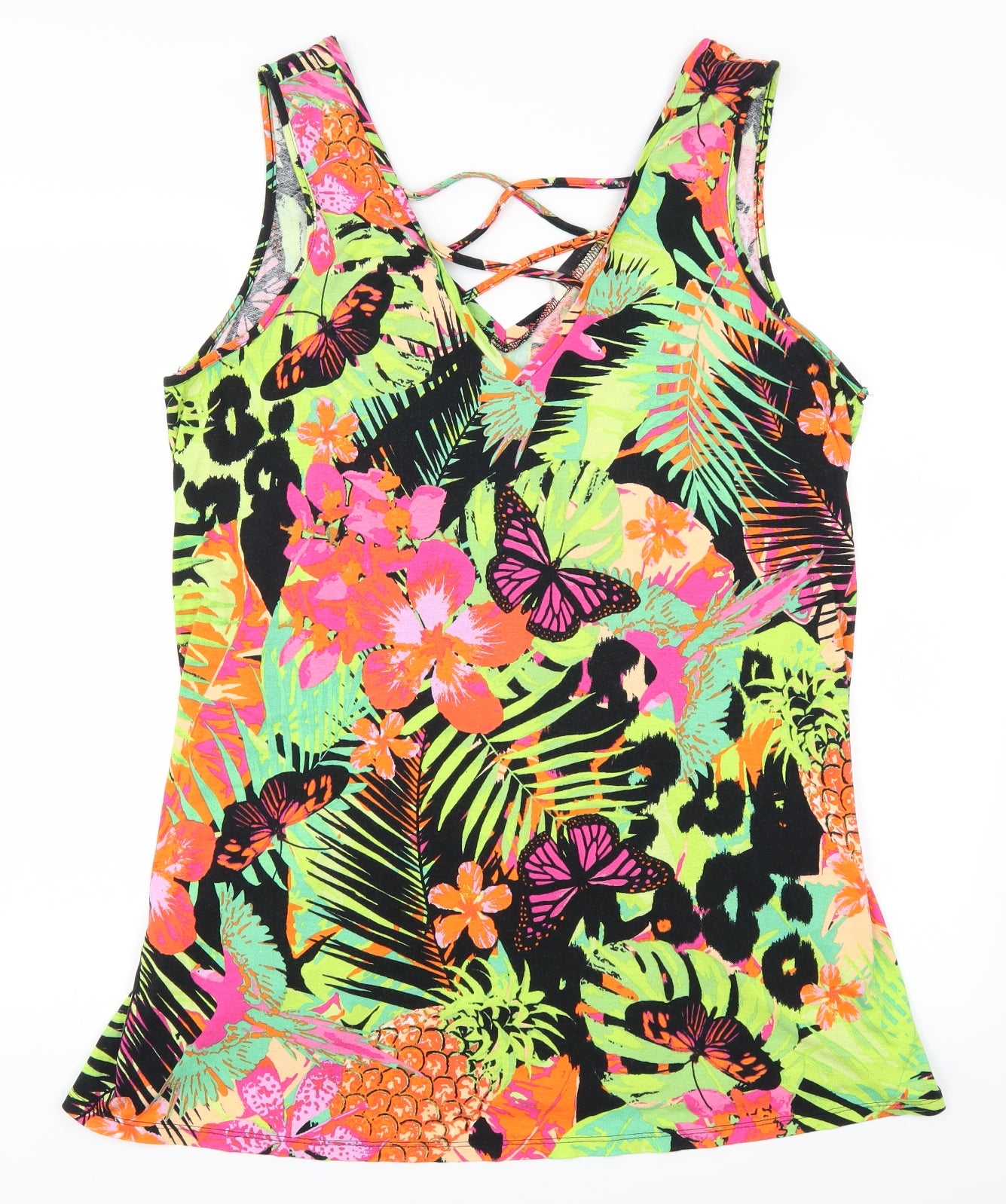 George Womens Multicoloured Floral  Basic Tank Size 16