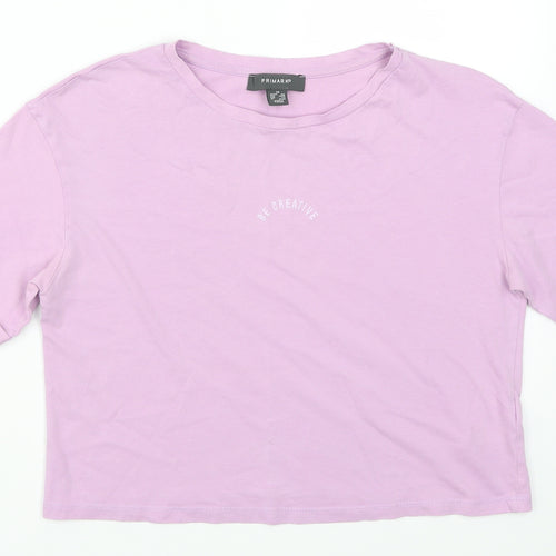 Primark Womens Purple   Basic T-Shirt Size 6  - Be Creative