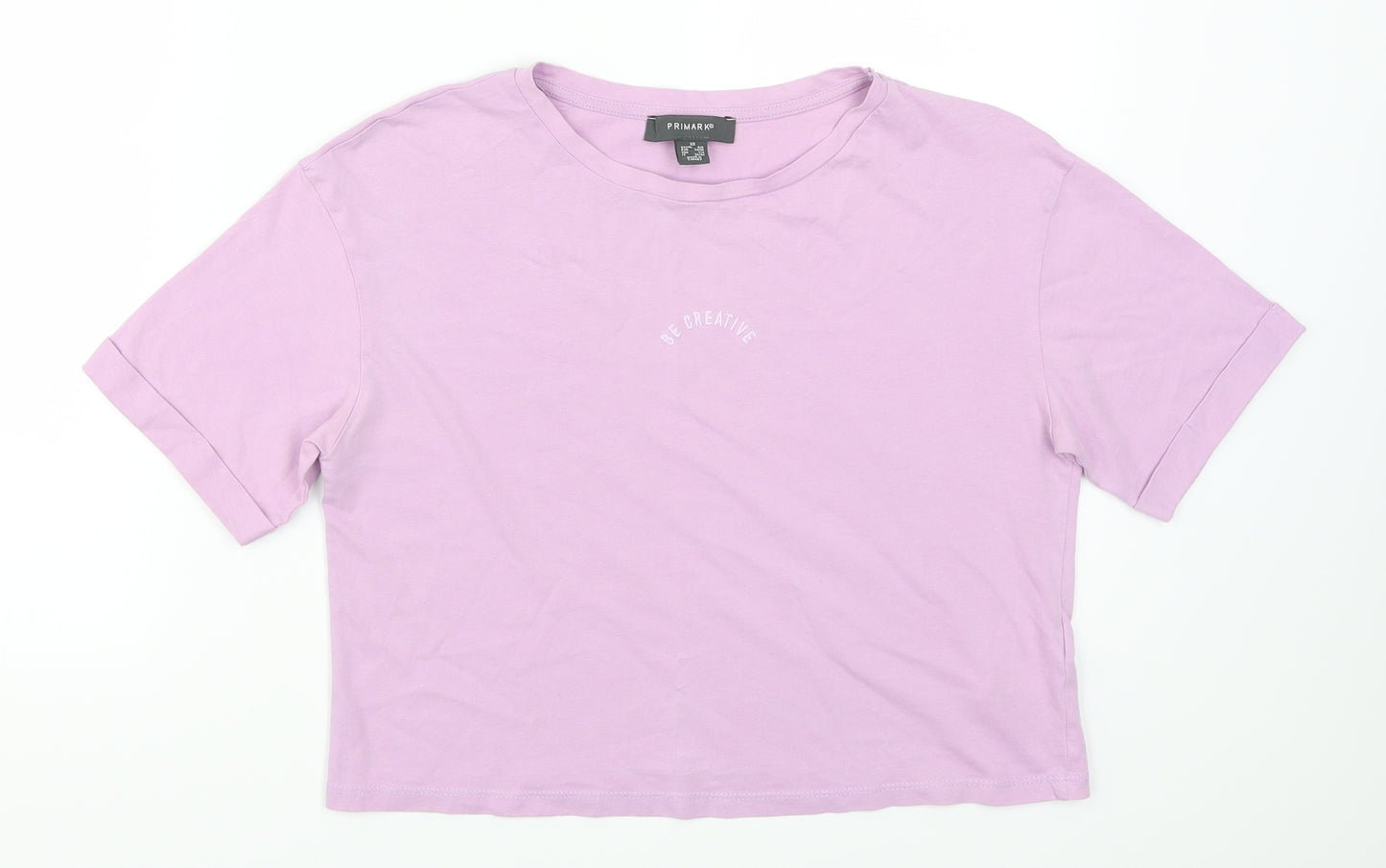 Primark Womens Purple   Basic T-Shirt Size 6  - Be Creative
