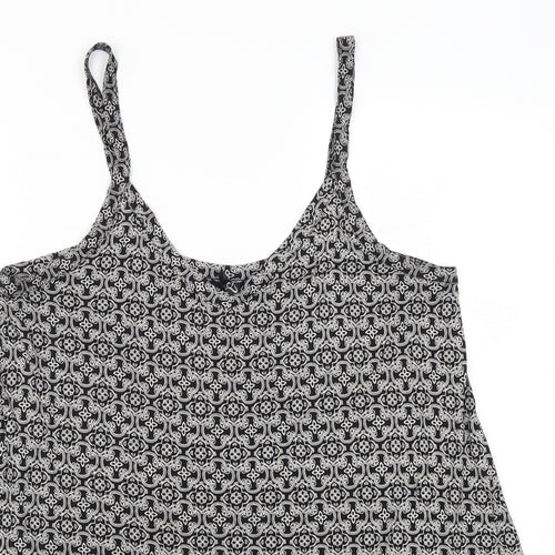 Arcadia Womens Grey Geometric  Basic Tank Size 16