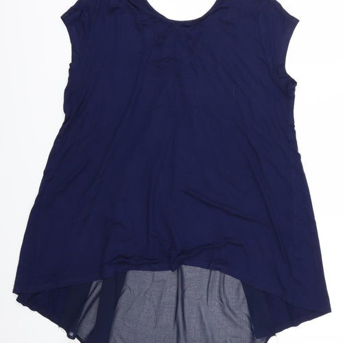 Cha Cha Vente Womens Blue   Basic T-Shirt Size XL