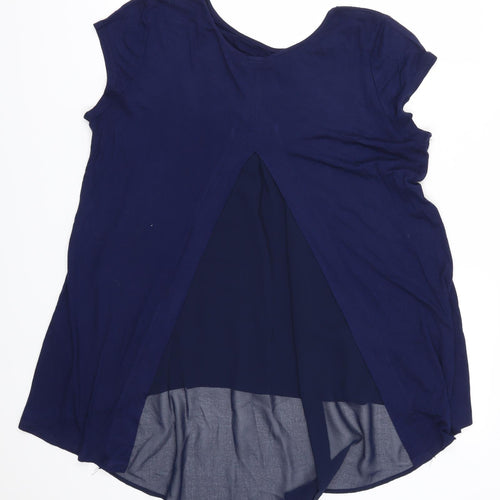 Cha Cha Vente Womens Blue   Basic T-Shirt Size XL