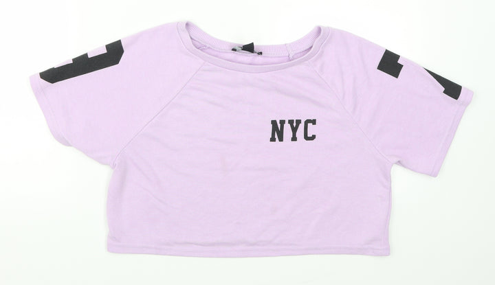 New Look Girls Purple   Basic T-Shirt Size 10-11 Years  - NYC