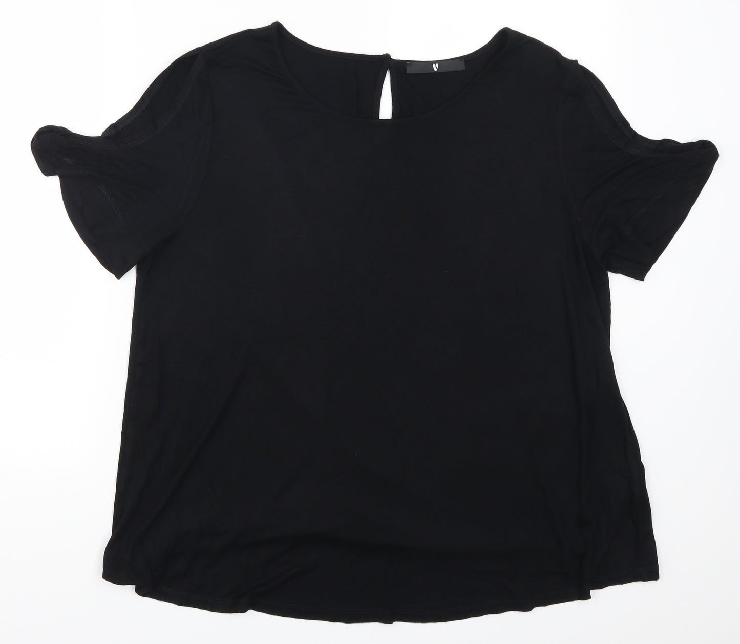 Very Womens Black   Basic T-Shirt Size 16