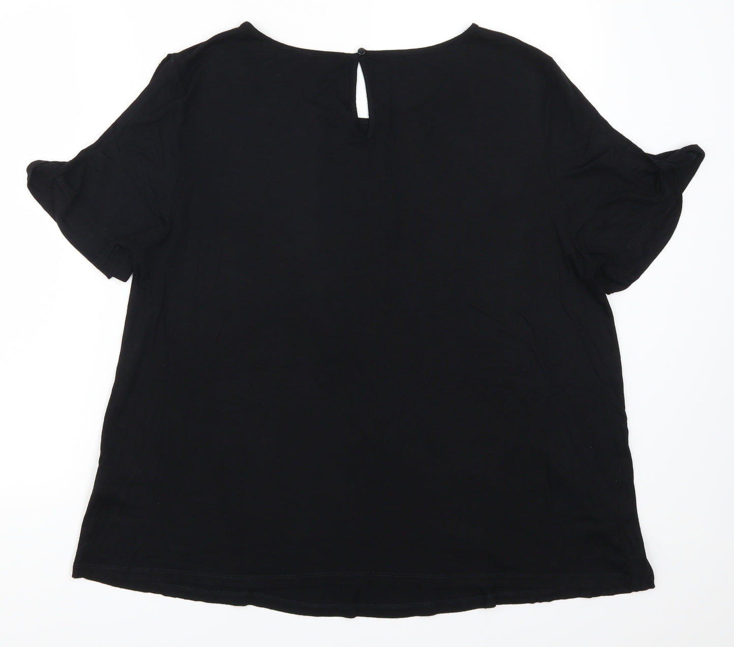 Very Womens Black   Basic T-Shirt Size 16
