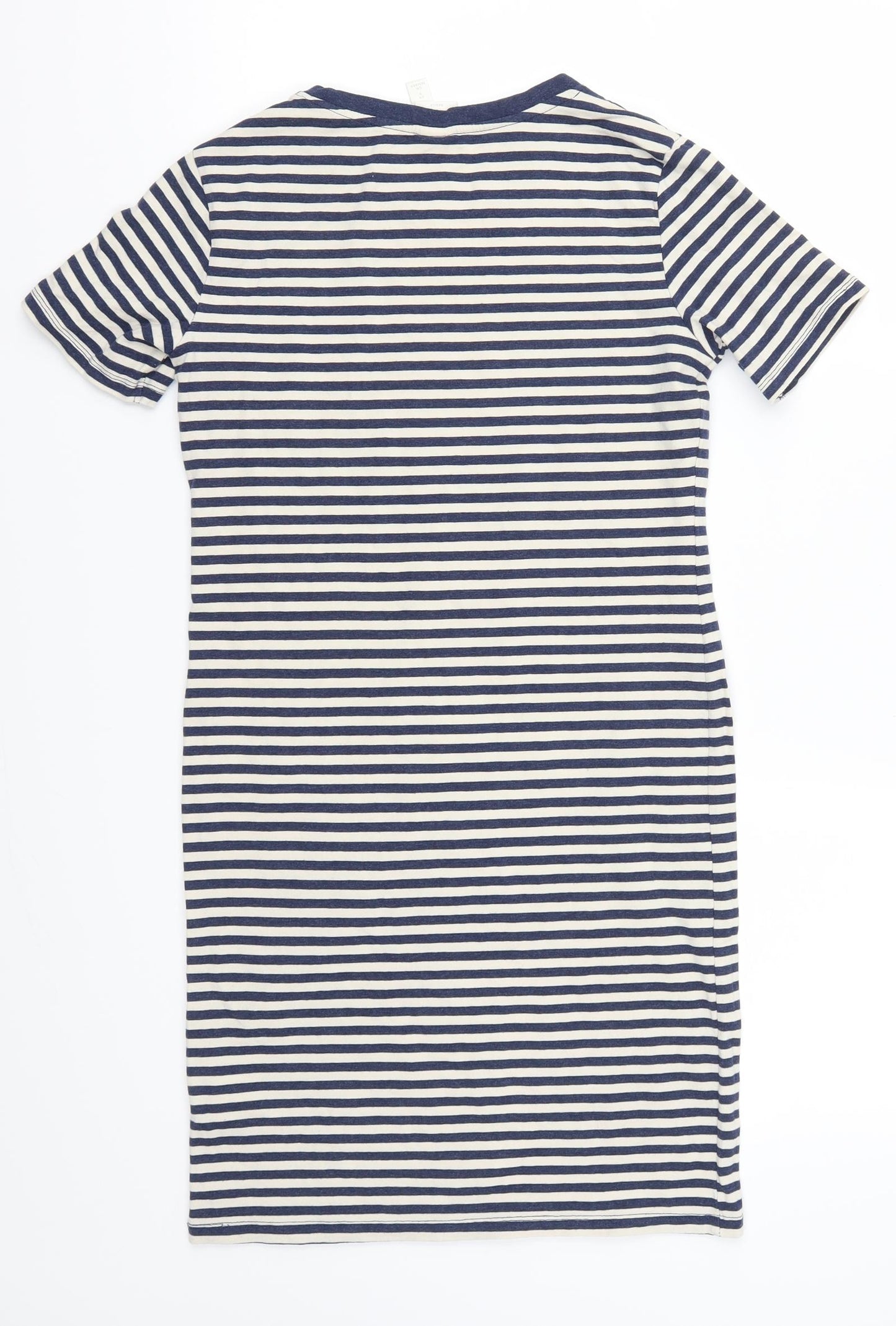 H&M Womens Blue Striped  T-Shirt Dress  Size S