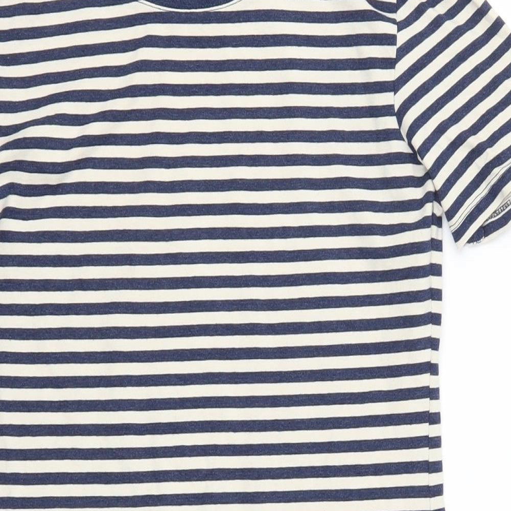 H&M Womens Blue Striped  T-Shirt Dress  Size S