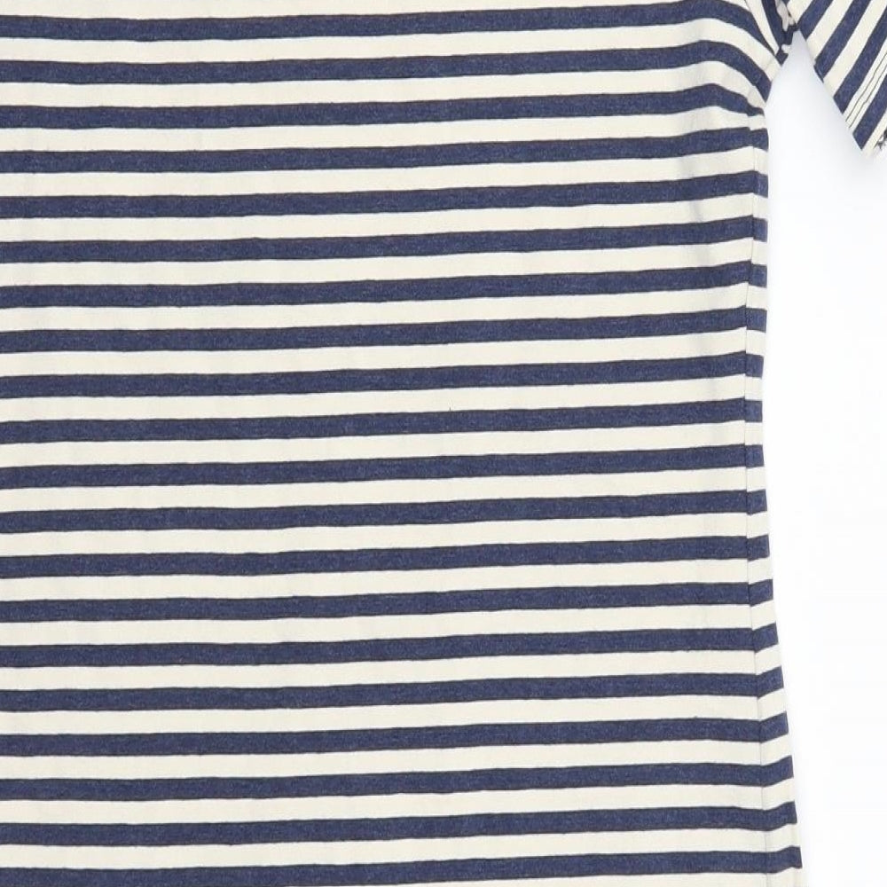H&M Womens Blue Striped  T-Shirt Dress  Size S