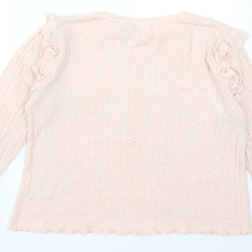 Dorothy Perkins Womens Pink Solid  Top Pyjama Top Size S