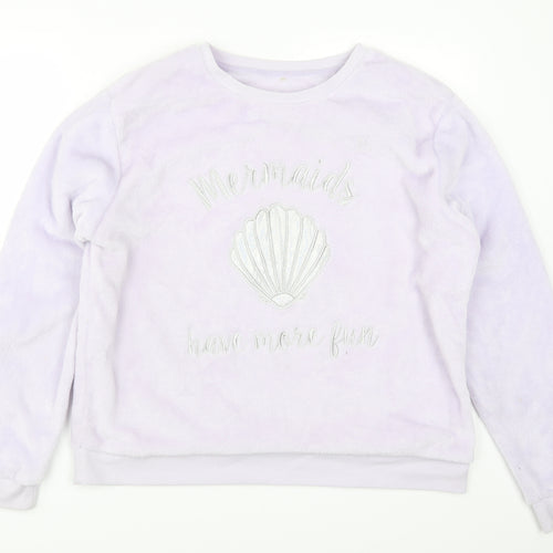 George Womens Purple Solid  Top Pyjama Top Size 16  - Mermaids Have More Fun