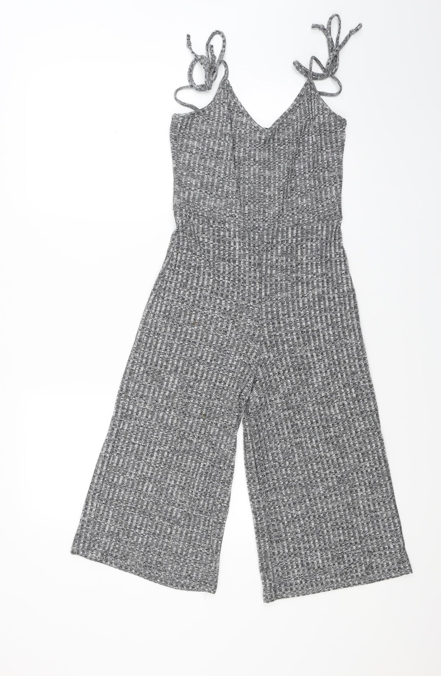 Missguided Womens Grey  Knit Trousers One-Piece Size 10 L14 in