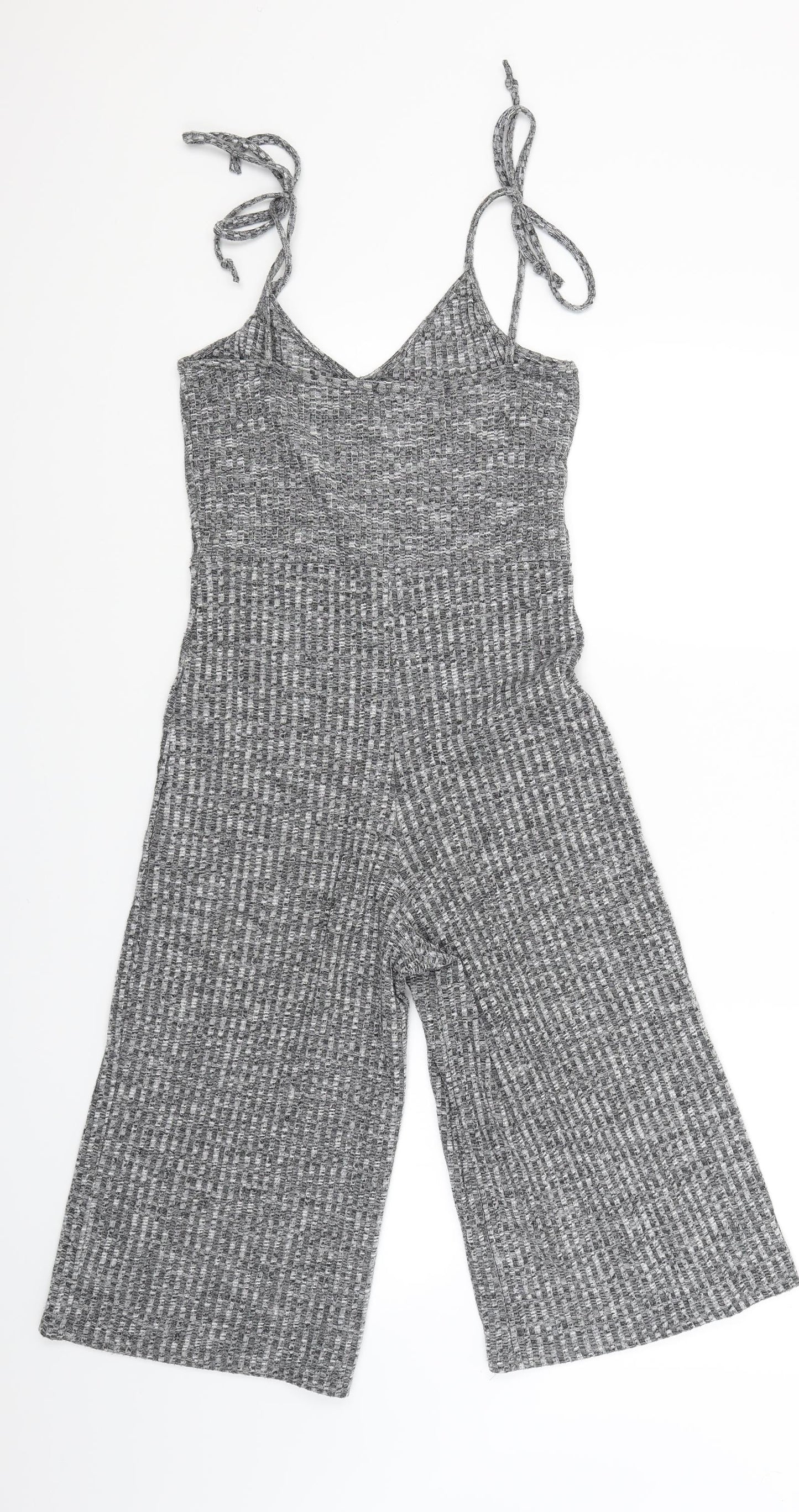 Missguided Womens Grey  Knit Trousers One-Piece Size 10 L14 in