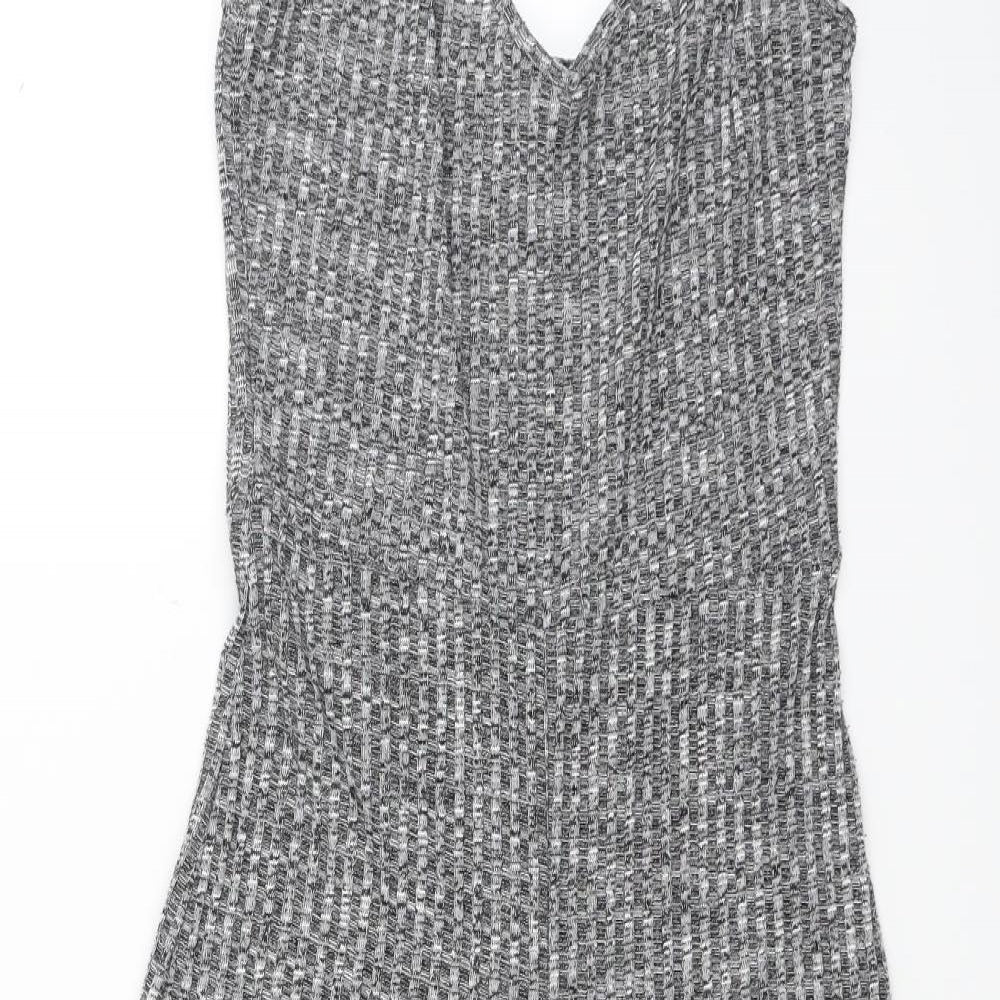 Missguided Womens Grey  Knit Trousers One-Piece Size 10 L14 in
