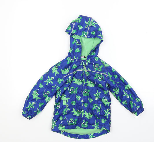 Front view of George boys’ blue jacket coatigan, size 2, years