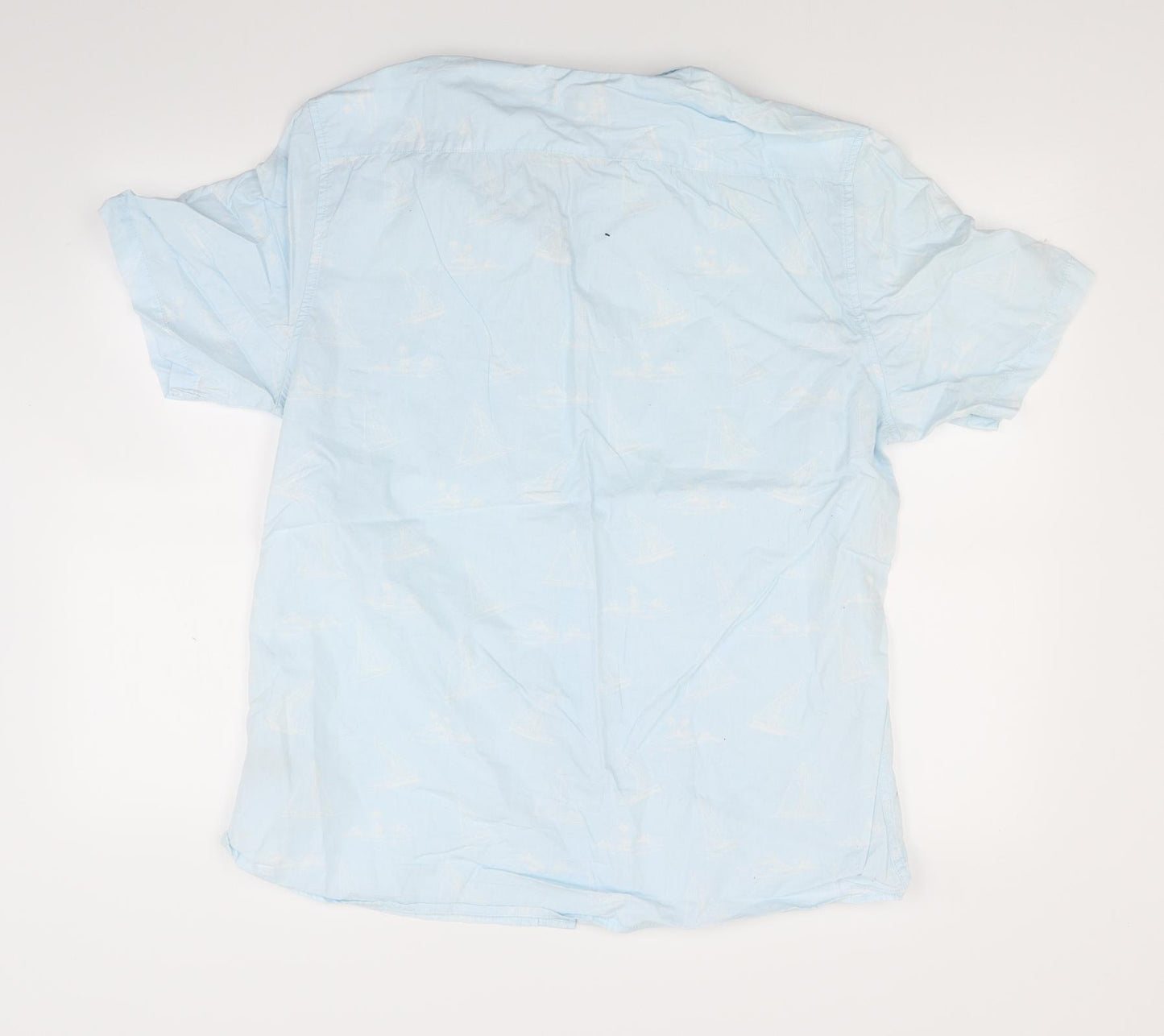 George Mens Blue    Button-Up Size L