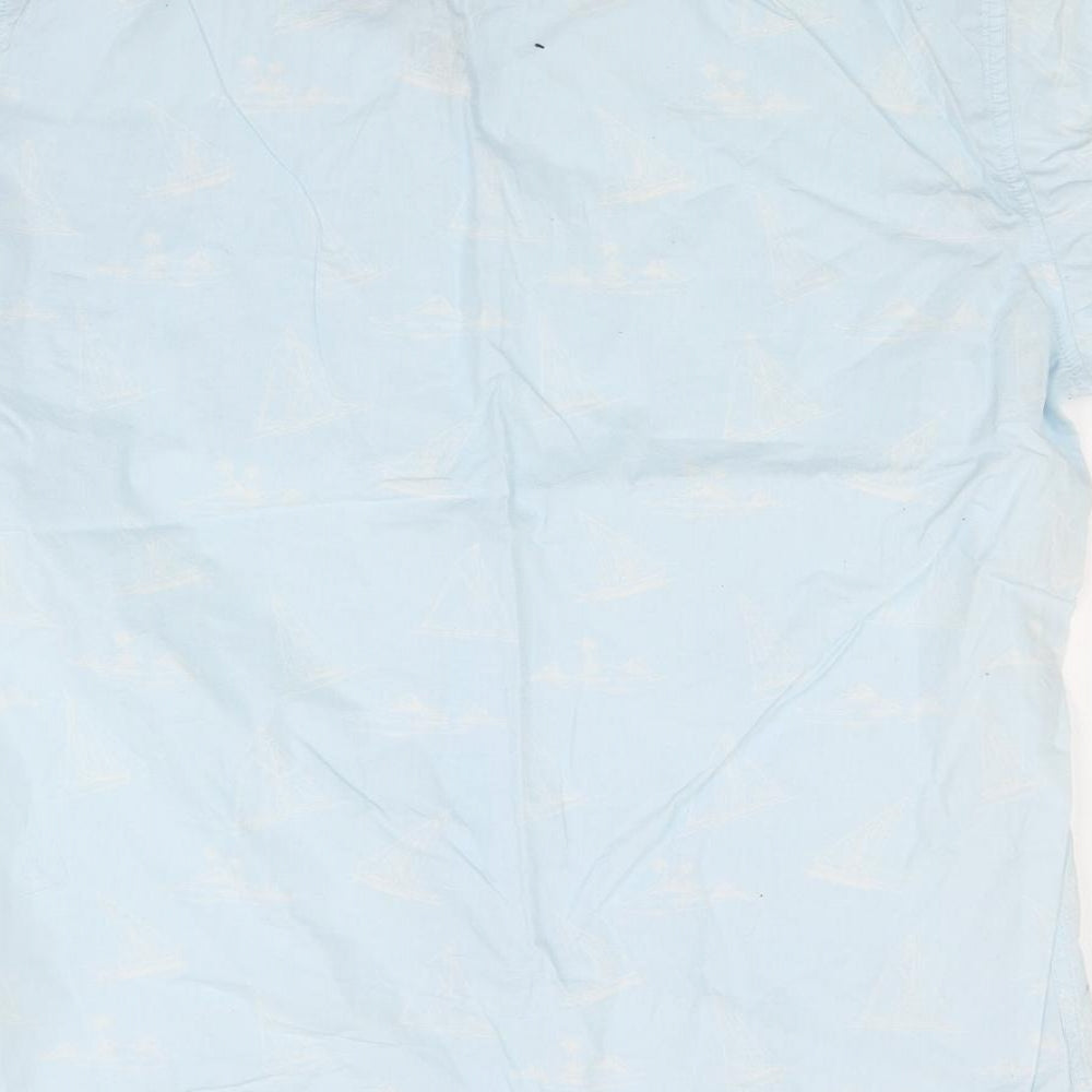 George Mens Blue    Button-Up Size L