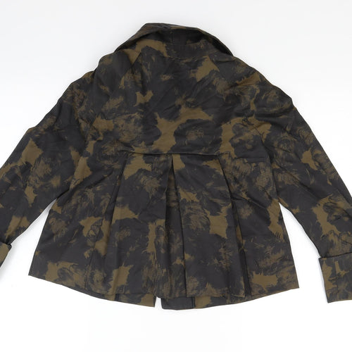 Cue Womens Brown Camouflage  Jacket Coat Size 8