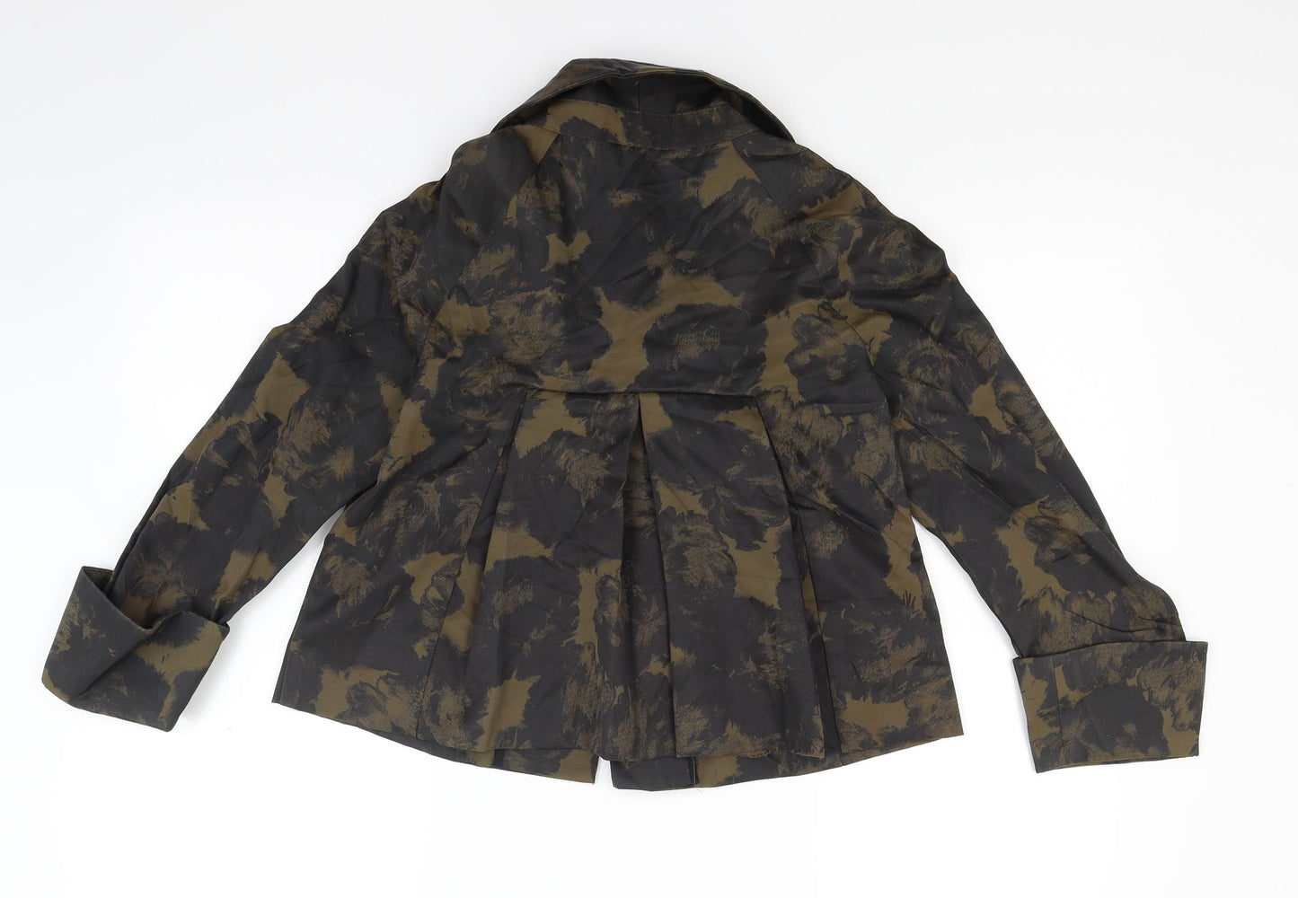 Cue Womens Brown Camouflage  Jacket Coat Size 8