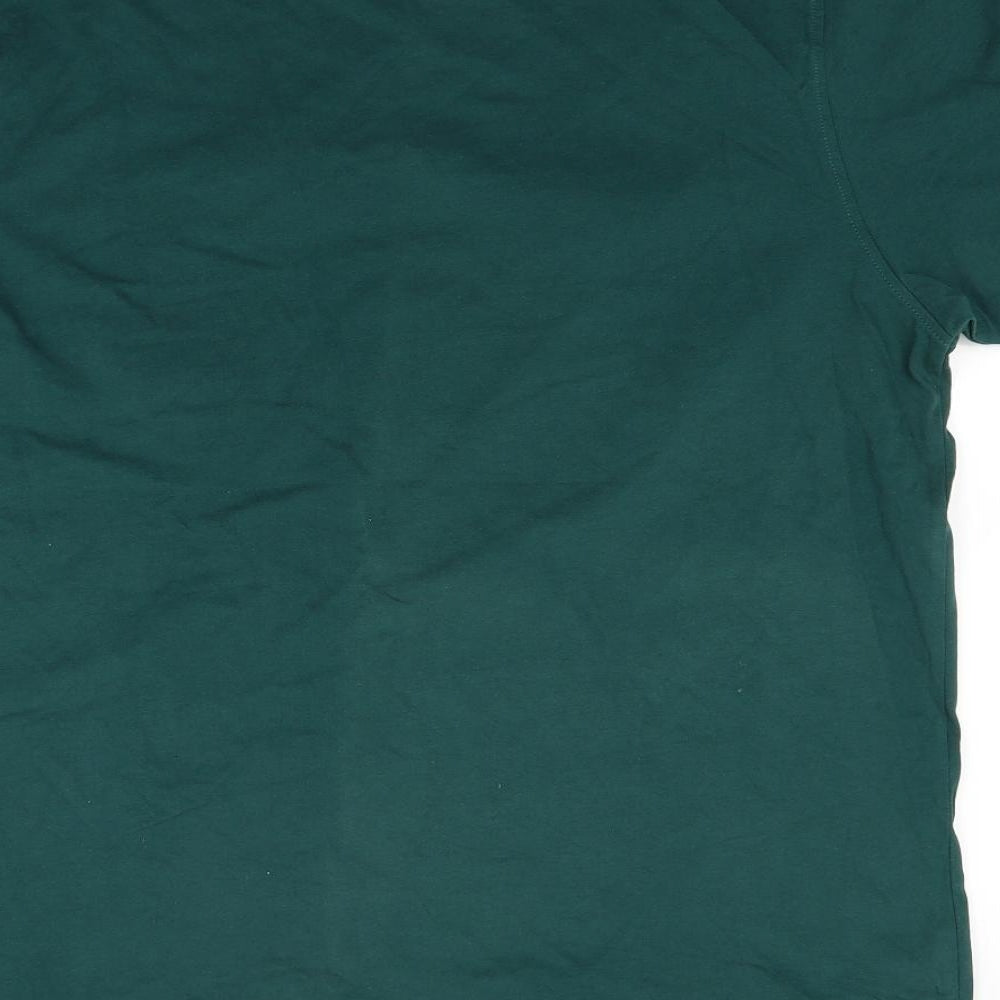 Marks and Spencer Mens Green  Jersey  T-Shirt Size L  - Christmas