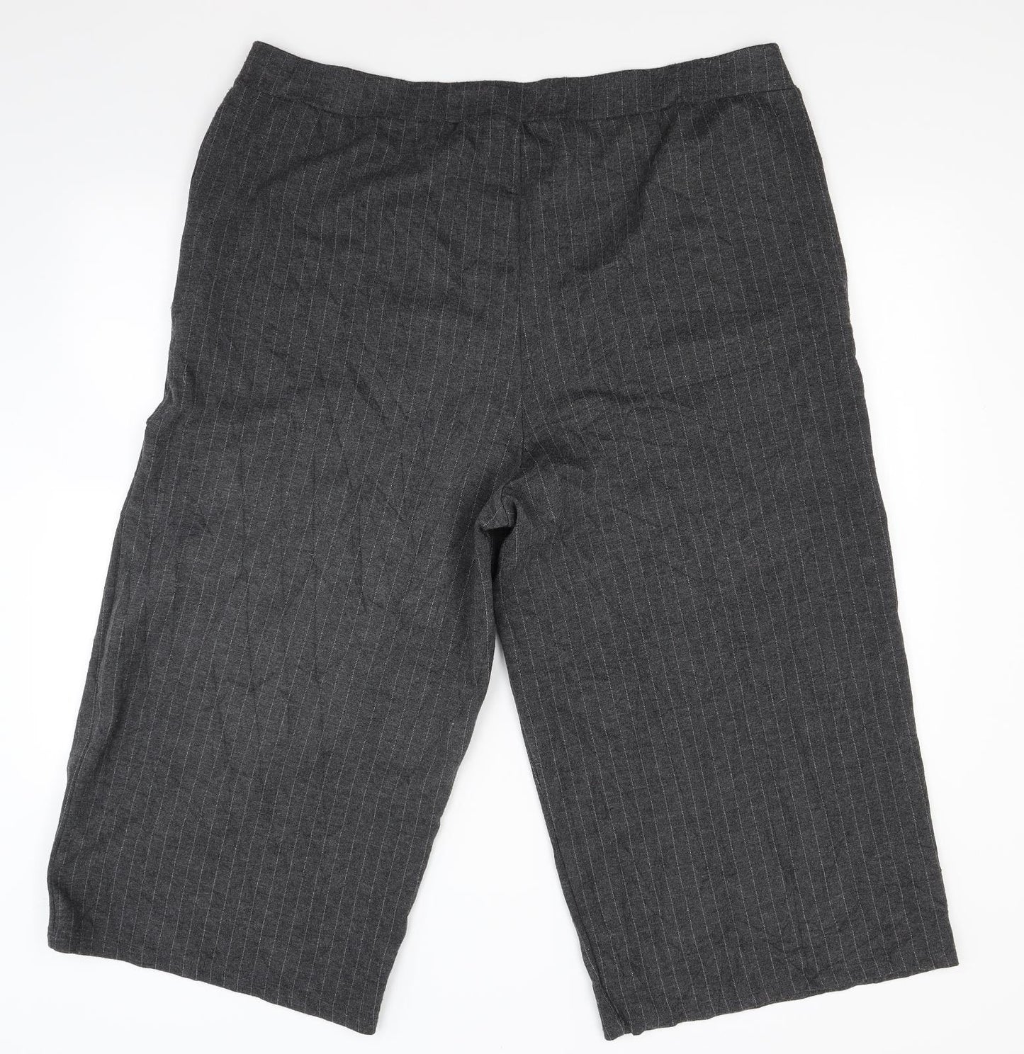TU Womens Grey Striped  Trousers  Size 20 L21 in