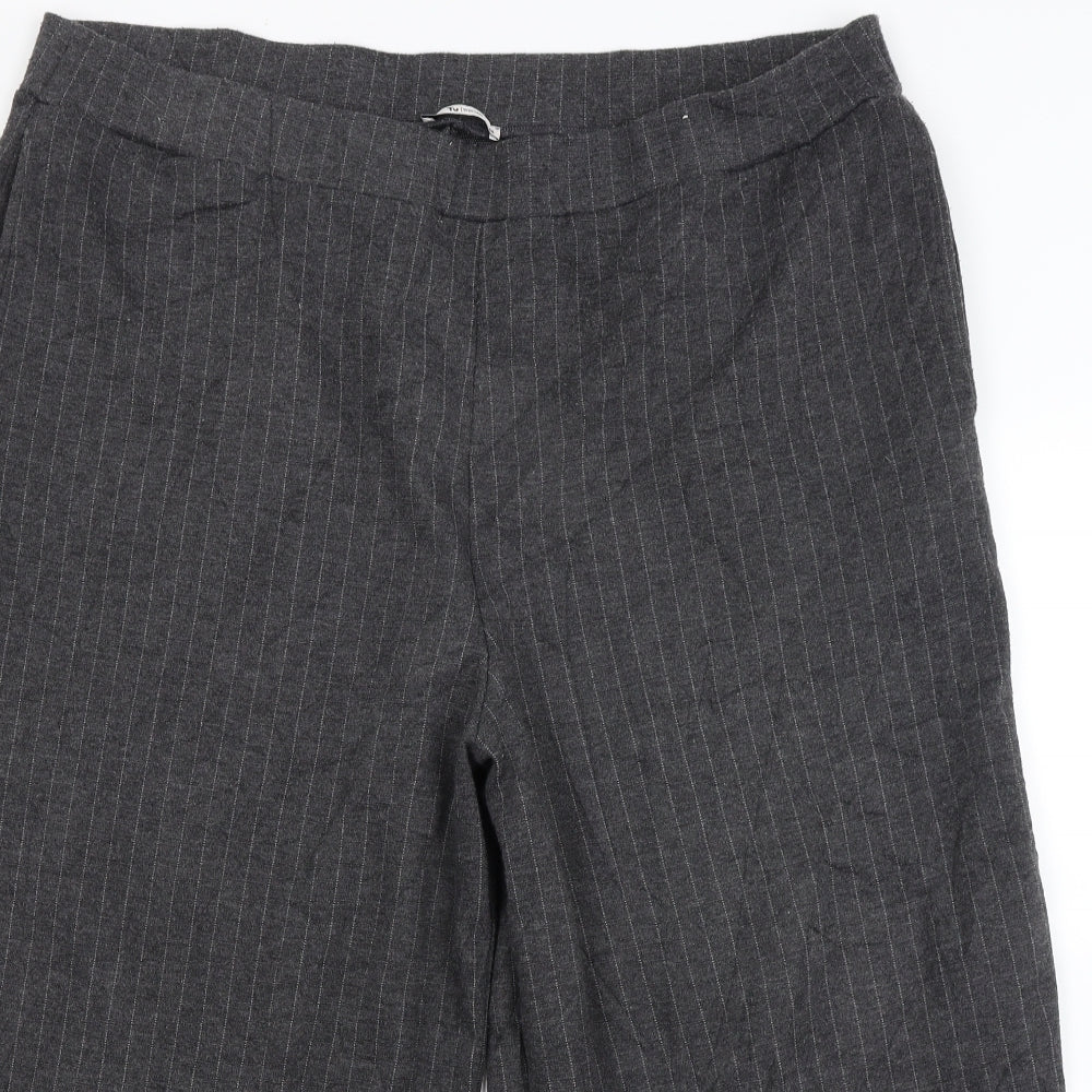 TU Womens Grey Striped  Trousers  Size 20 L21 in