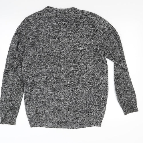 ACW85 Mens Grey  Knit Pullover Jumper Size M