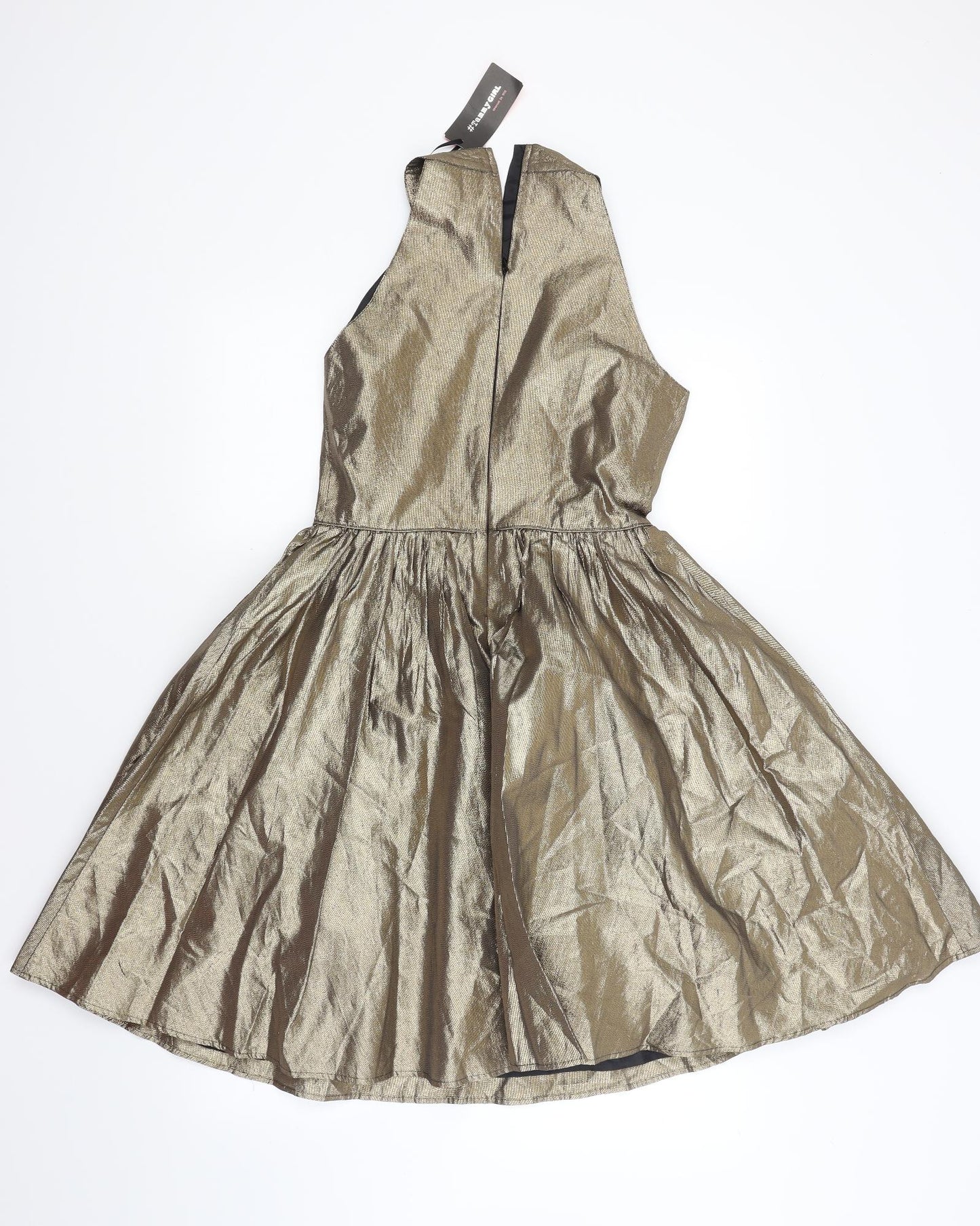 BHS Girls Gold   Fit & Flare  Size 13 Years