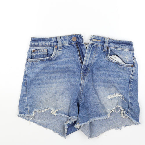 New Look Womens Blue   Cut-Off Shorts Size 8