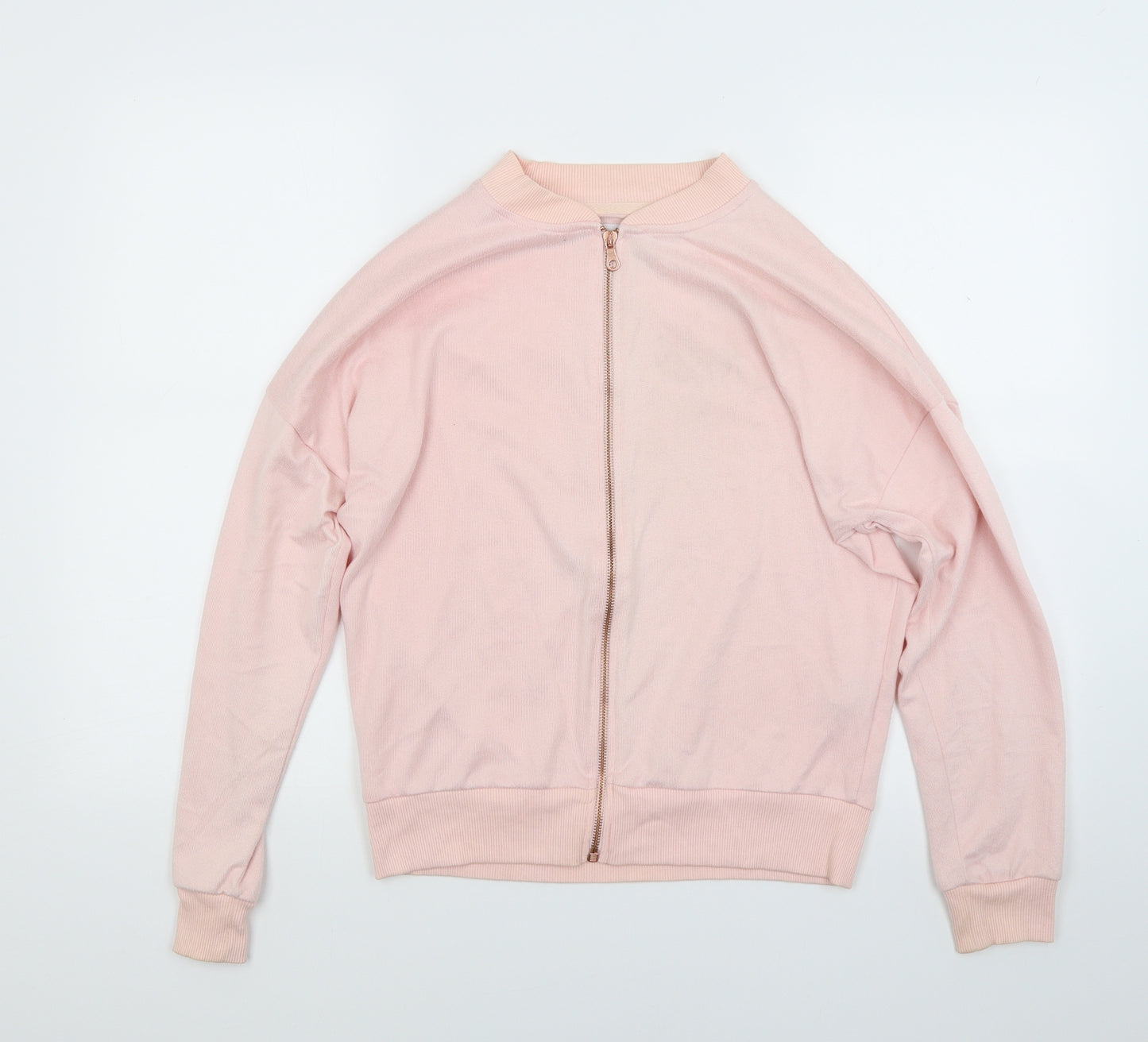 Wandering eyes Womens Pink  Jacquard Full Zip Sweatshirt Size M