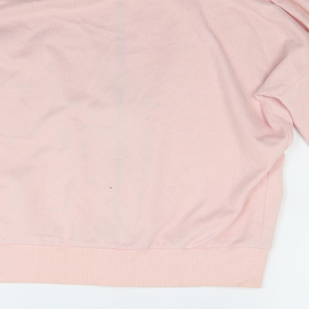 Wandering eyes Womens Pink  Jacquard Full Zip Sweatshirt Size M