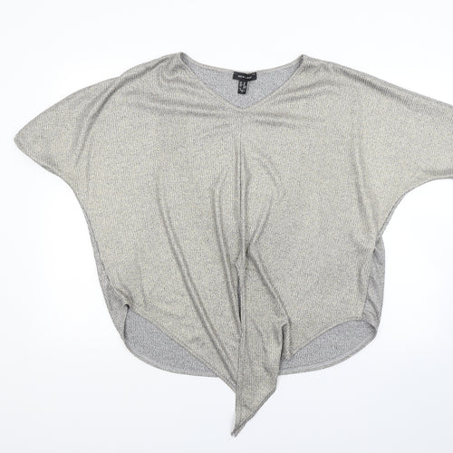 New Look Womens Silver   Basic T-Shirt Size M