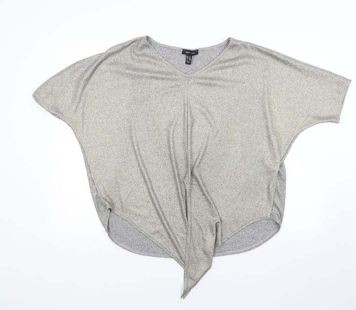 New Look Womens Silver   Basic T-Shirt Size M