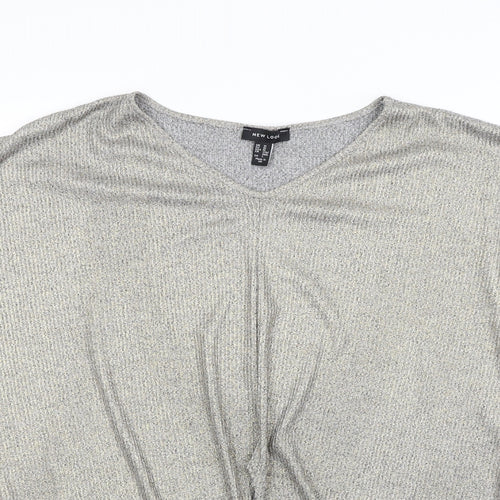 New Look Womens Silver   Basic T-Shirt Size M
