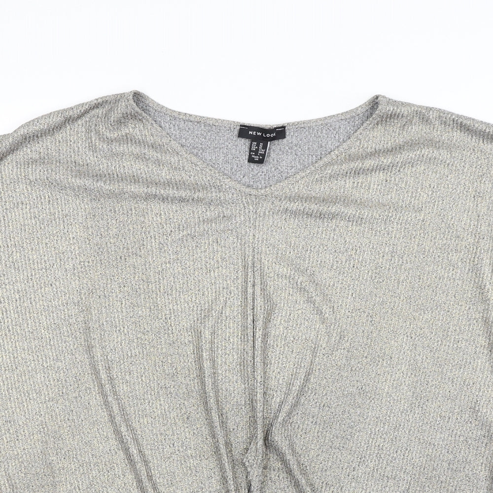 New Look Womens Silver   Basic T-Shirt Size M