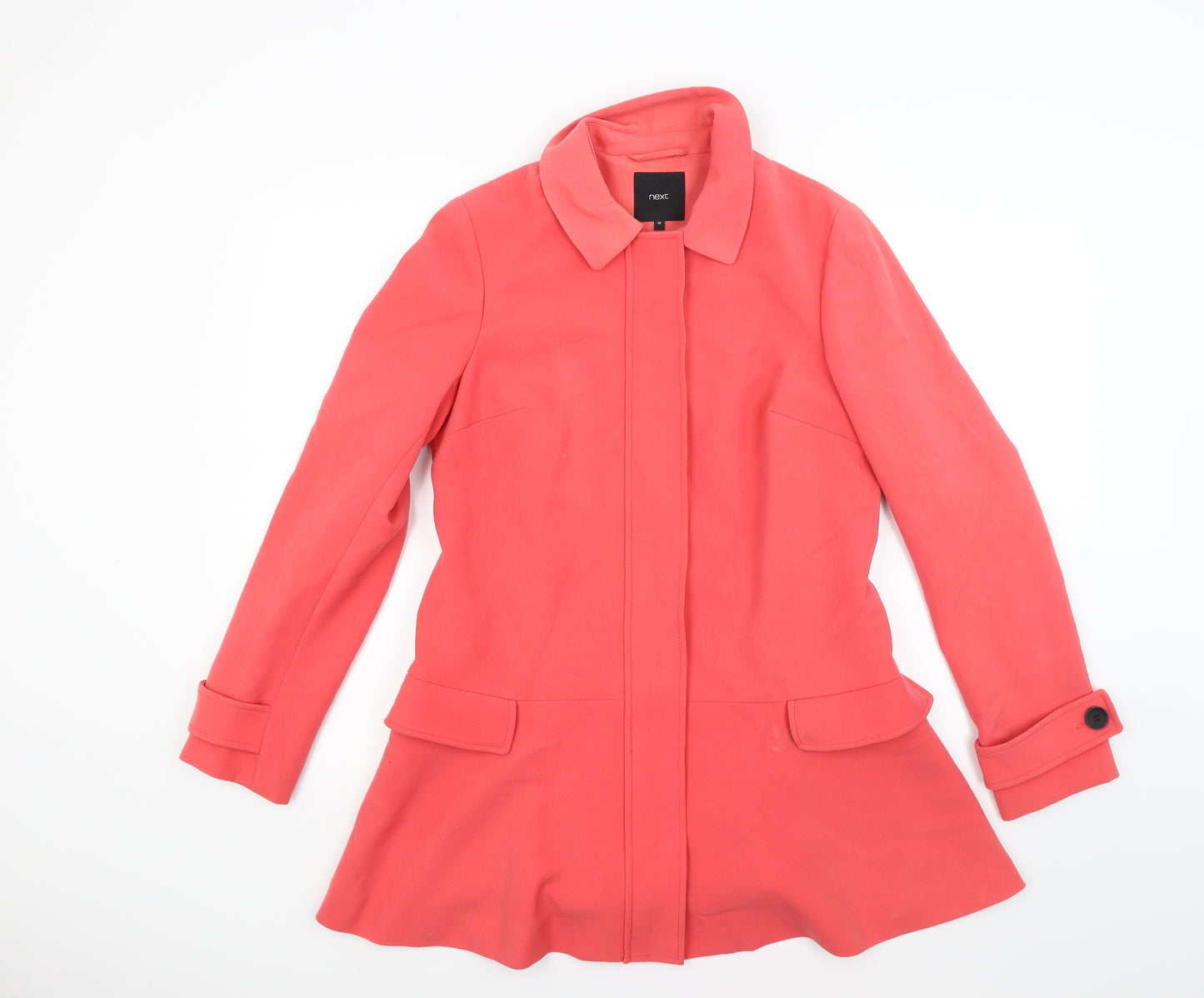 NEXT Womens Red   Overcoat Coat Size 10