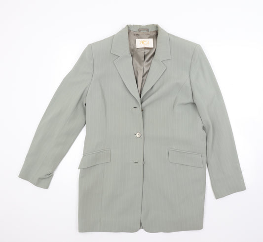 Front view of Country Casuals women’s green jacket, size UK 14