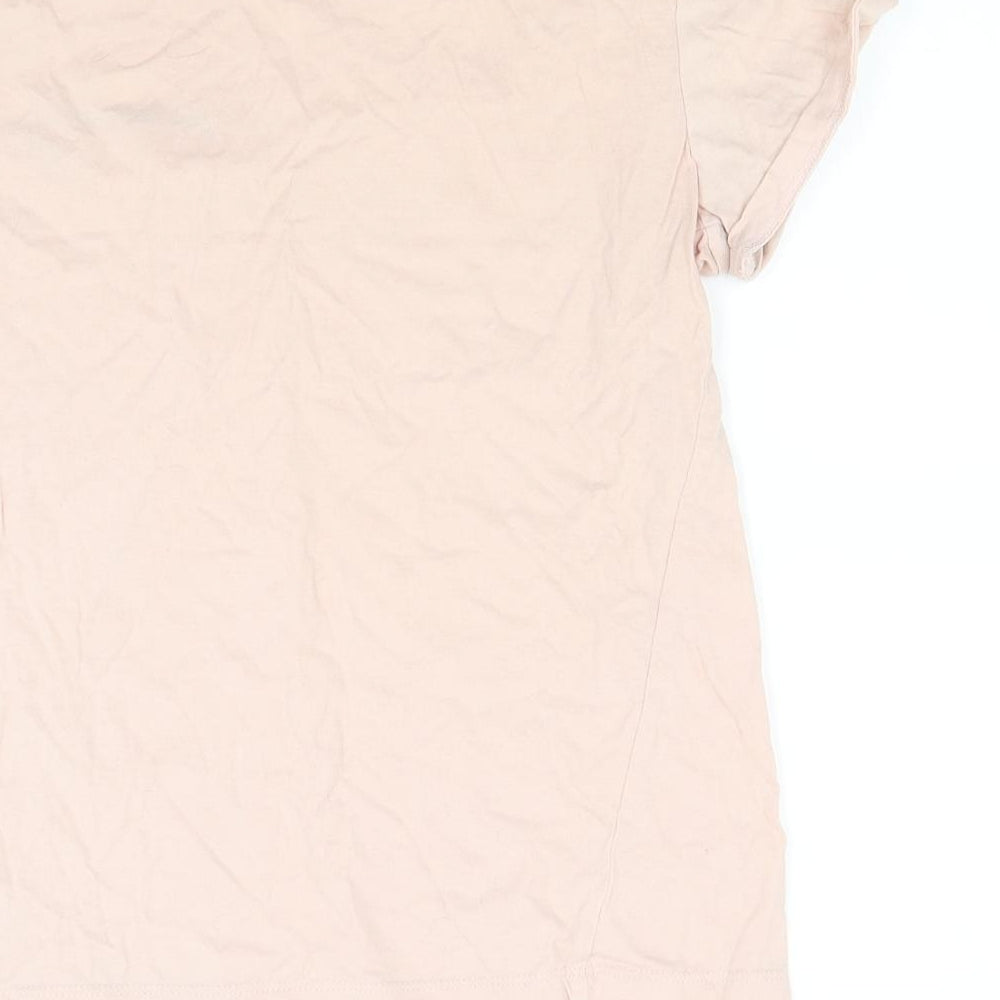 H&M Womens Beige  Jersey Basic T-Shirt Size XS